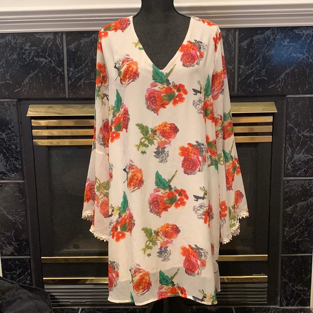 Floral Big Belle Sleeve Dress
